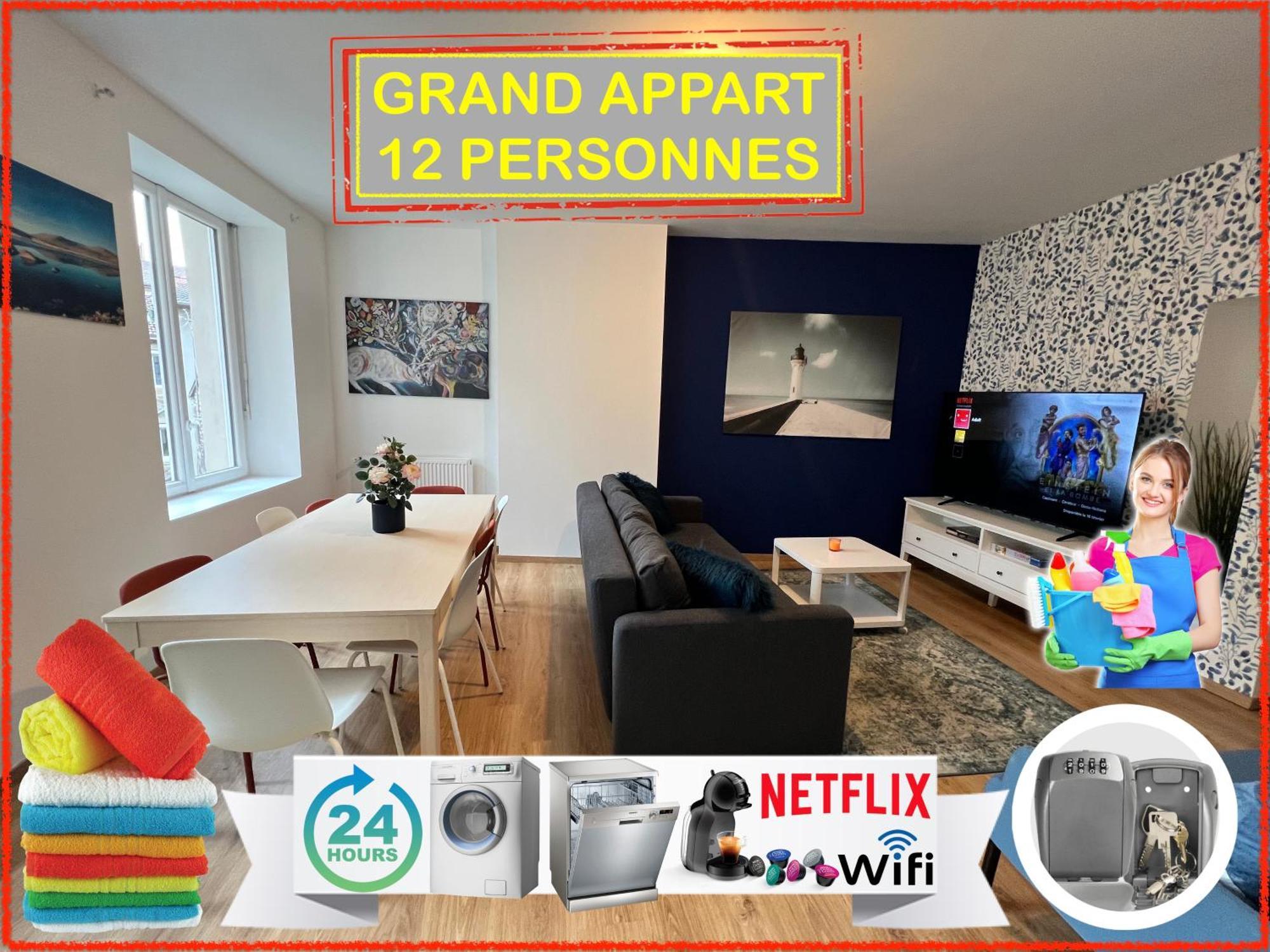 24 Chic & Cosy Grand Appart 88M2 Parking Gratuit Hypercentre Netflix Saint-Etienne  Extérieur photo